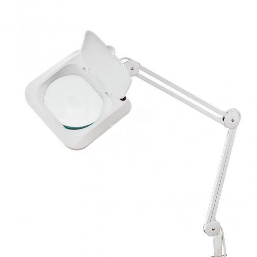 Лупа на струбцине, квадрат 5D подсветка и крышка