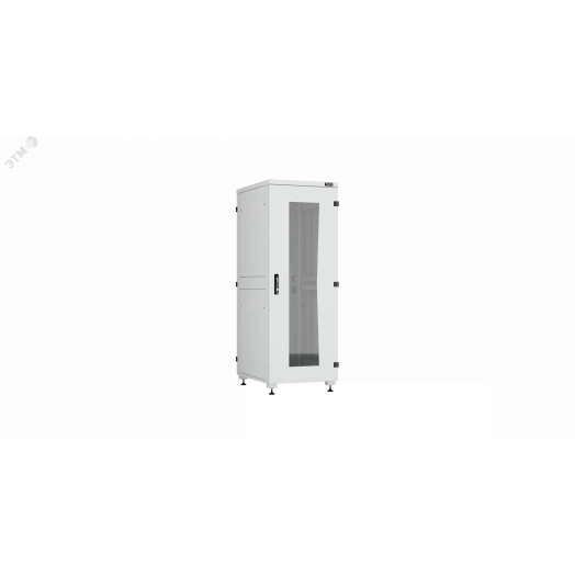 Шкаф напольный 19д 33U серии Lite II, стеклянная  дверь, цельнометаллические двухуровневые стенки и задняя дверь,                                     Ш600хВ1641хГ800мм, в разобранном виде, серый