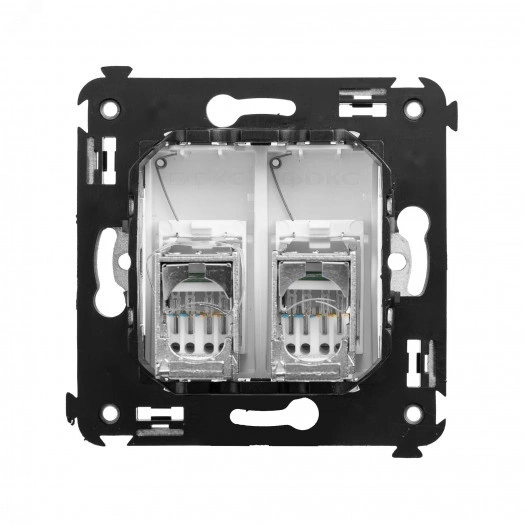 Avanti Розетка RJ-45 в стену, 5e двойная экранированная, ''Белое облако''