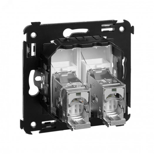 Avanti Розетка RJ-45 в стену, 5e двойная экранированная, ''Белое облако''