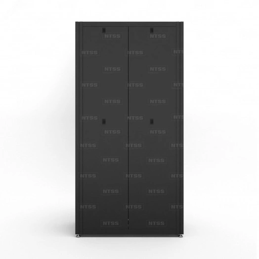 Шкаф напольный телекоммуникационный NTSS RS 22U 600х1000мм, 4 профиля 19, двери перфорированная и сплошная металл, регулируемые опоры, боковые стенки съемные, разобранный, черный RAL 9005