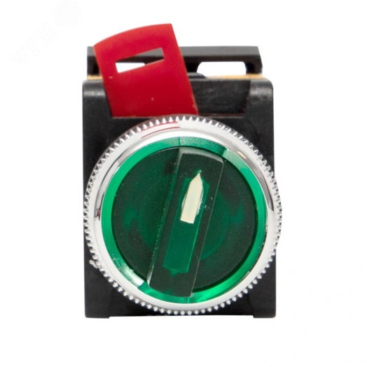 Переключатель ANLC-22 2P зеленый с подсветкой 380В NO+NC