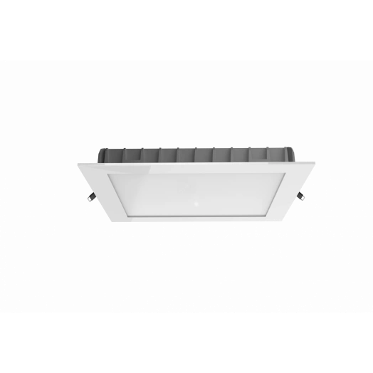 Светильник светодиодный DL-03 квадратный встраиваемый 200*200*25 25W 4000K IP54/IP20 авар.автон.пост.действия Teletest RAL9010 белый матовый