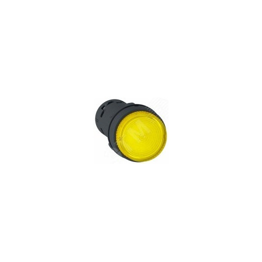 Кнопка 22мм 24В желтая с подсветкой