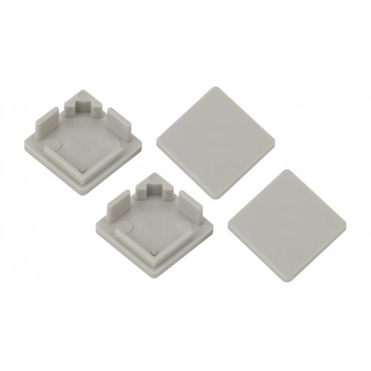 Набор заглушек для профиля CAB280, 4 глухие квадратные (500/24000) ЭРА