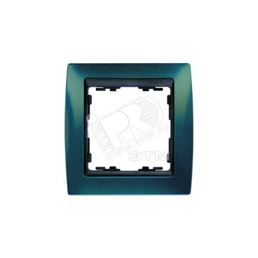 Рамка на 1 пост, S82, синий металлик - графит