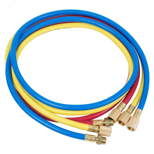 Шланг заправочный для фреона 1/4'SAE х 1/4'SAE, 0.9 м