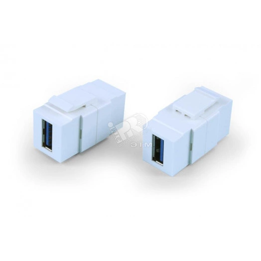 Вставка Keystone Jack проходной адаптер USB 3.0 A-тип ROHS белая