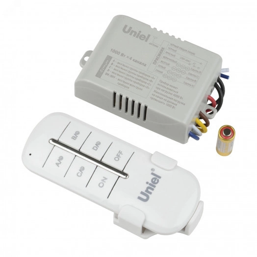 UCH-P005-G4-1000W-30M Пульт управления светом. 4 канала*1000Вт. ТМ Uniel