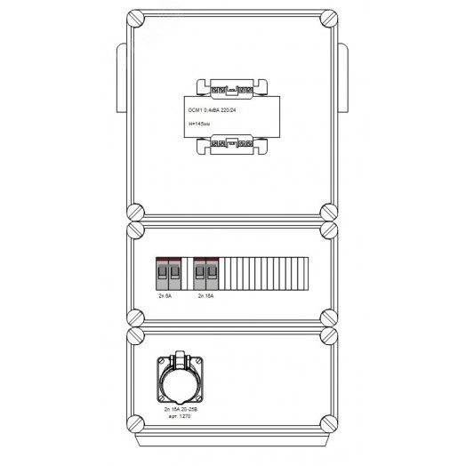 Ящие трансформаторный понижающий ЯТП 220/48 0,4кВА
