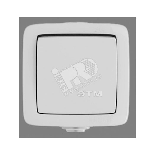 Выключатель одноклавишный наружный белый IP44 16А