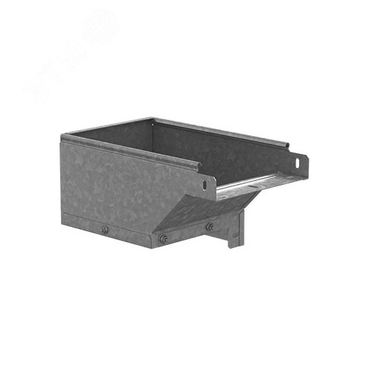 Поворот вертикальный вниз правый к лотку 200х65, толщ. 1,0 мм, Сендзимир цинк