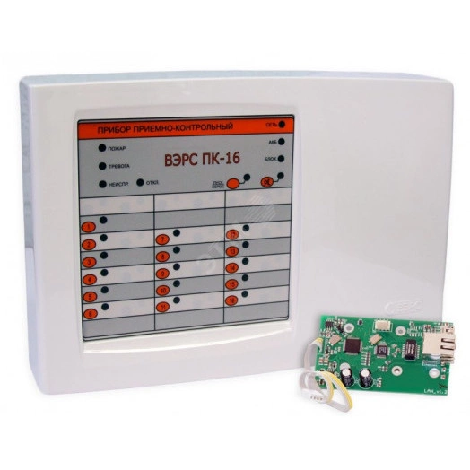 Прибор приемно-контрольный охранно-пожарный ВЭРС ПК16 LAN версия 3.2