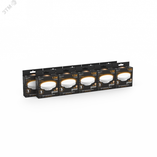Лампа светодиодная LED 12 Вт 1000 Лм 3000К теплая GX70 таблетка Black Gauss