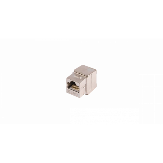 Модуль Keystone, Кат.6, RJ45/8P8C, 180 градусов, самозажимной, экран., металлик