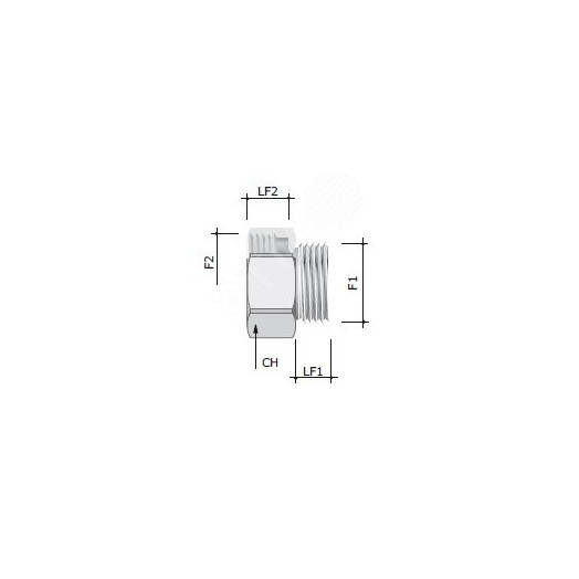 Переходник M25x1.5 наружная резьба/ M32x1.5 внутренняя резьба