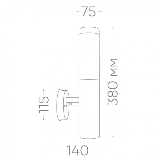 Светильник НБУ-60w вверх,Е27,IP44,хром Feron