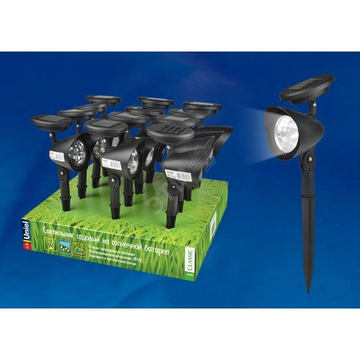 Светодиодный садовый светильник USL-C-691/PT270 FLASH SET12 на солнечной батарее  Белый свет.  1*AA Ni-Cd аккумулятор в/к. IP4 4 Uniel цена за 1 шт