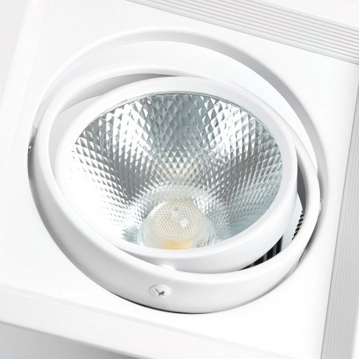 Светильник светодиодный ДВО-20w 4000К 1800Лм поворотный квадратный белый