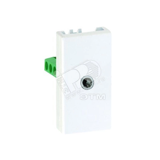 Разъем для наушников 3.5 мм mini-jack, узкий, винты, S27 белый