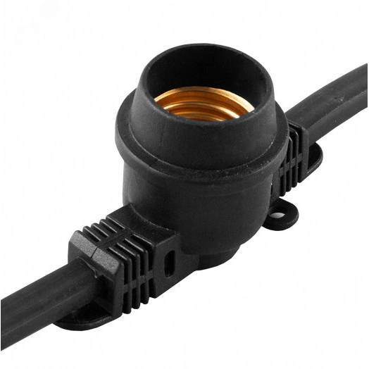 Гирлянда Белт-лайт 50м 100 патронов Е27 IP65 черный