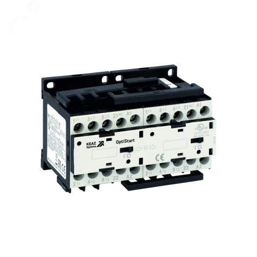 Мини-контактор реверсивный OptiStart K-MCR-09-30-01-D012 с подкл. силовой цепи и цепи управления