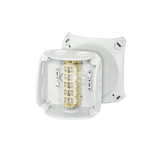 Коробка клеммная 5-полюсная 1.5-2.5 кв.мм Al/Cu 104х104х70 PP IP66 серая мембранная