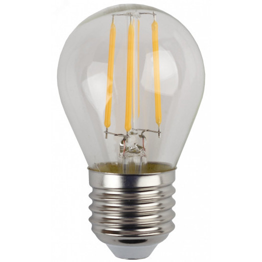Лампа светодиодная филаментная F-LED P45-7W-840-E27 (филамент, шар, 7Вт, нейтр, E27 (10/100/3000) ЭРА