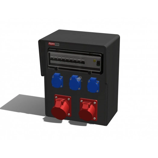 Устройство распределительное AlpenBox настенное твердая резина IP44 63A корпус 298х370х203