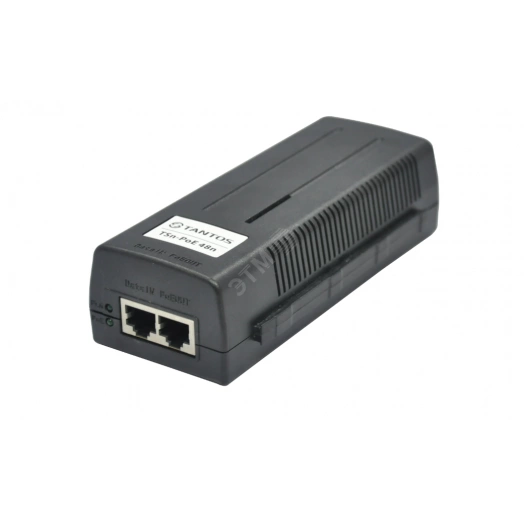 Инжектор TSn-PoE48n-PoE 10/100/1000 BaseT Passive PoE Вход 100-240В АС