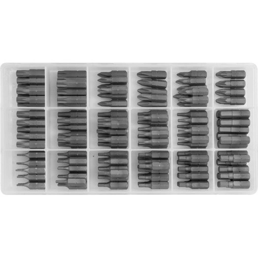 Набор вставок-бит 1/4''DR, 18 видов по 10 штук