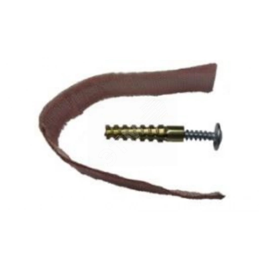 Дюбель-хомут 164 (дюбель 5ммх30мм, саморез 'клоп'  4,2ммх25мм и хомут из мягкой армированной ленты   140мм ) 100шт