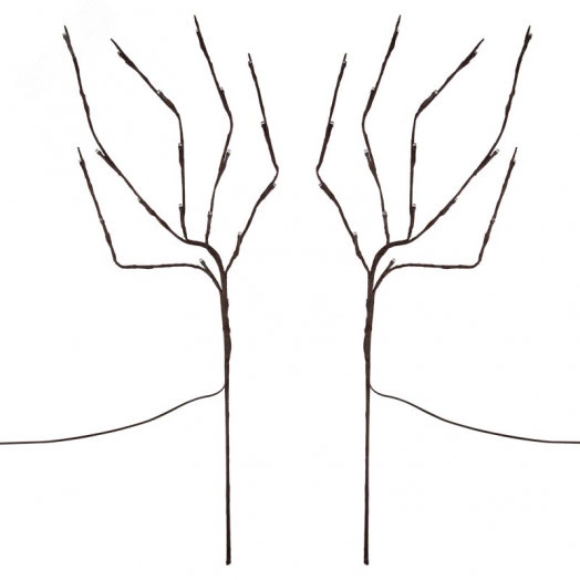 Светодиодное дерево Lamper Верба LED с солнечной панелью и аккумулятором, теплое белое свечение