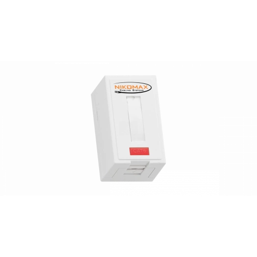 Настенная розетка, 1 порт, Кат.6, RJ45/8P8C, для FT-TOOL, экраннированный, со шторкой, белая