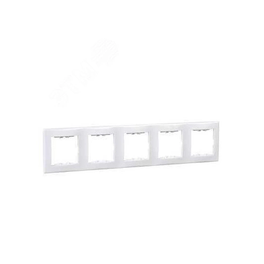 Sedna Рамка 5 постов вертикальная белый