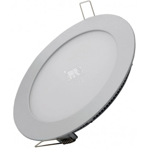 Светильник светодиодный ДВО-10Вт IP40 3000К серебро