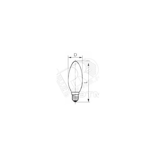 Лампа накаливания декоративная ДС 230-240-60 Е14/25