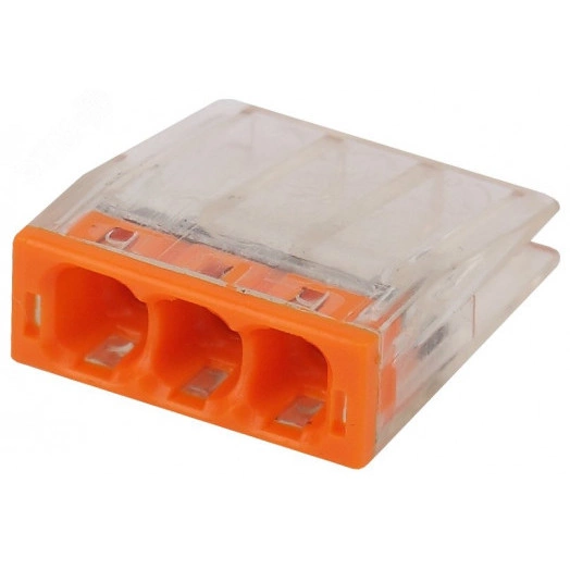 Клемма СМК компактная серии 203, 3 отверстия, 0,5-2,5 мм2 NO-224-29 ЭРА