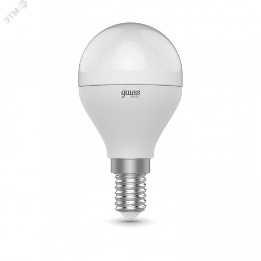 Лампа светодиодная LED 7.5 Вт Вт 470 Лм 3000К-4000К-6500К Е14 Шар изм.цвет.темп. Basic Gauss