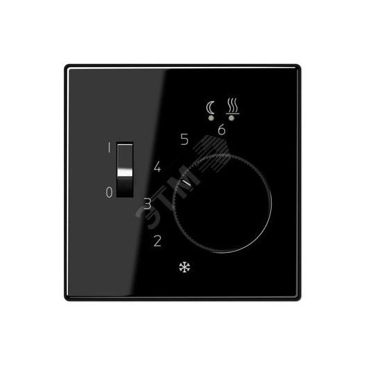 Накладка для регулятора подогрева пола   Серия LS990  Материал- термопласт  Цвет- черный