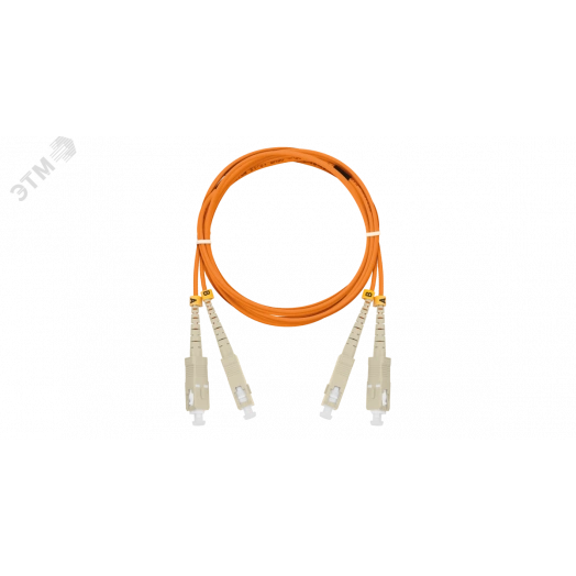 Шнур оптический соединительный MM 50/125 OM2 SC/UPC-SC/UPC двойной LSZH 2мм оранжевый 2м