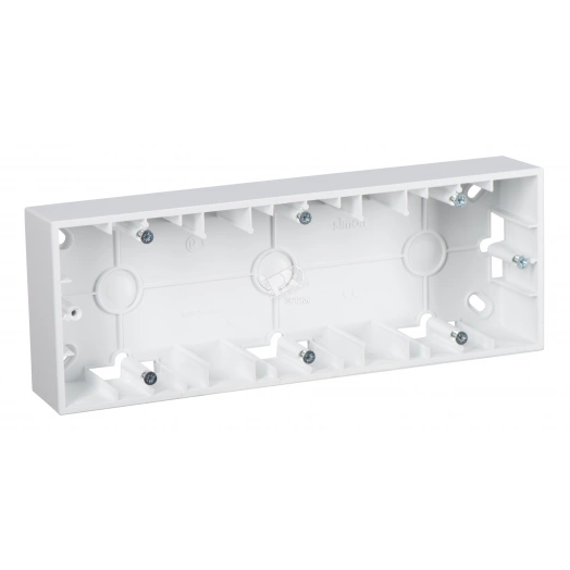 Simon15 Коробка для наружного монтажа на 3 поста белый
