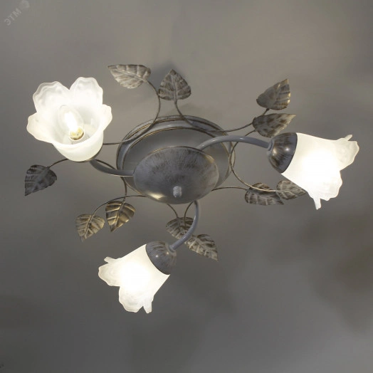 Светильник НПБ-01-3х60-111 Глория 131 белый/золотоИУ