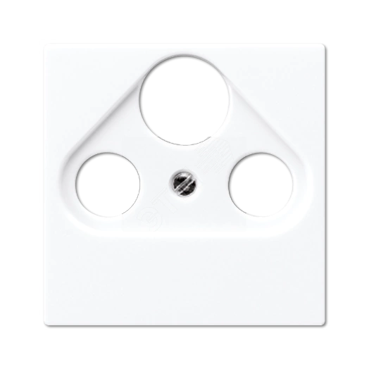 Накладка для телевизионной розетки (SAT-TV-FM)  Серия A500  Материал- термопласт  Цвет- белый