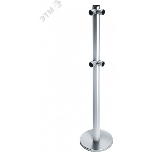 Стойка ограждения передвижная L-образная, 4 муфты угол 90