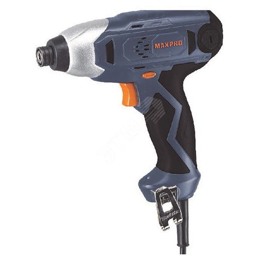 Шуруповерт ударный электрический 240 Вт, 0-3600об/мин, 0-4200 уд/мин, патрон 6.35мм под биту, 100Нм, регулировка оборотов, реверс, резиновые в