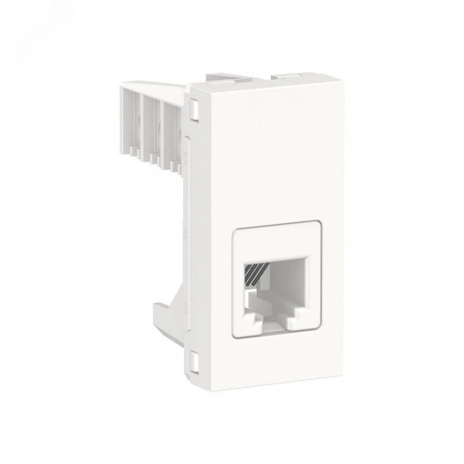 Розетка UNICA MODULAR телефонная RJ12 одиночная 1 модуль белый