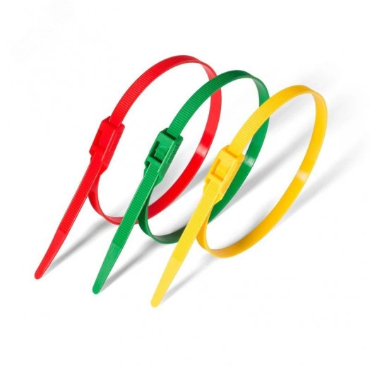 Стяжки разъемные с гор. замком КСГ 8*400(зел) (100шт.) (Fortisflex)