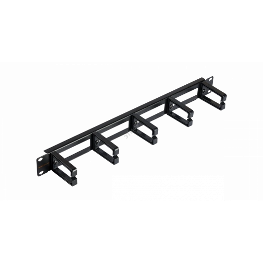 Органайзер 19 дюймов, 1U, кольца 53мм, пластиковые кольца, черн, 2 шт.