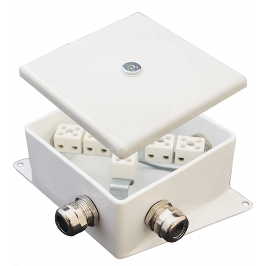 Коробка монтажная огнестойкая КМ-О (2к*60)-IP66-120х120 два ввода BC